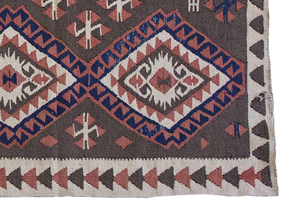Vintage Kilim Rug,Lake Van Kilim 3'7" x 7'6" feet 110 x 228 cm