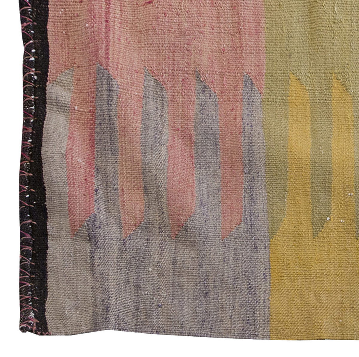 Vintage Kilim Rug,Bodrum Milas Kilim 3'8" x 4" feet 111 x 118 cm