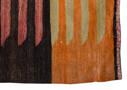 Vintage Kilim Rug,Bodrum Milas Kilim 3'8" x 4" feet 111 x 118 cm
