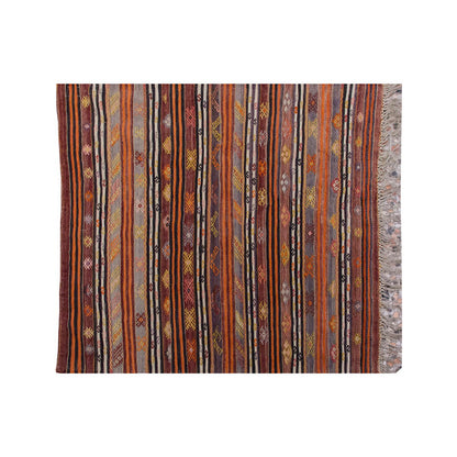 Vintage Kilim Rug,Konya Kilim 3'8" x 4'2" feet 111 x 126 cm