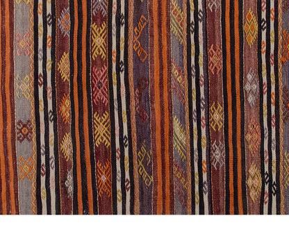 Vintage Kilim Rug,Konya Kilim 3'8" x 4'2" feet 111 x 126 cm