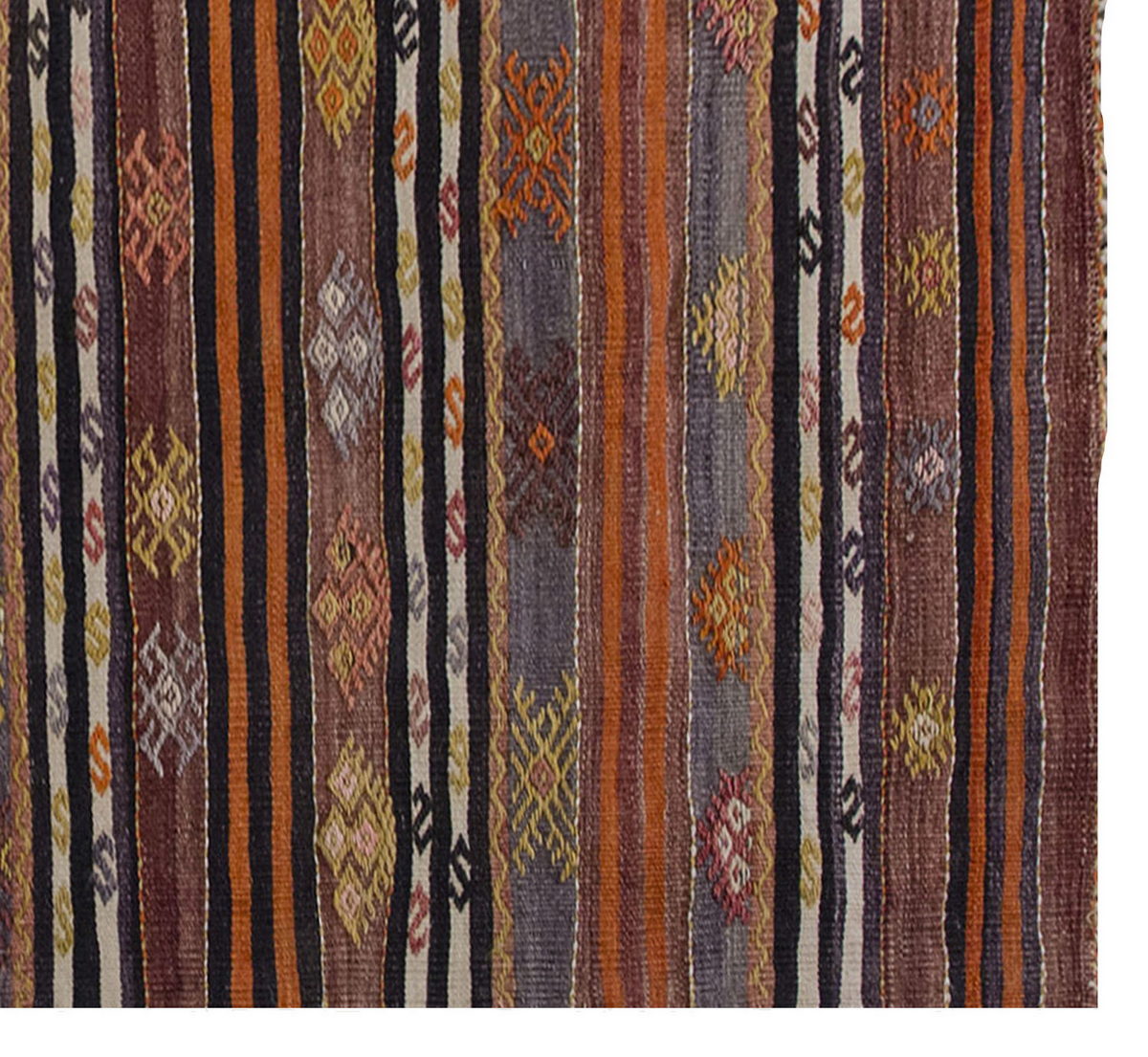 Vintage Kilim Rug,Konya Kilim 3'8" x 4'2" feet 111 x 126 cm