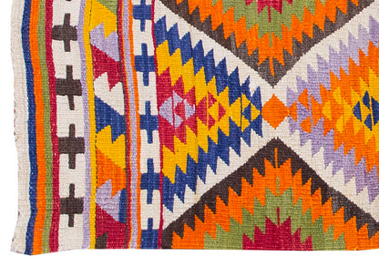 Vintage Kilim Rug,Denizli Eşme Kilim 3'8" x 5" feet 112 x 154 cm