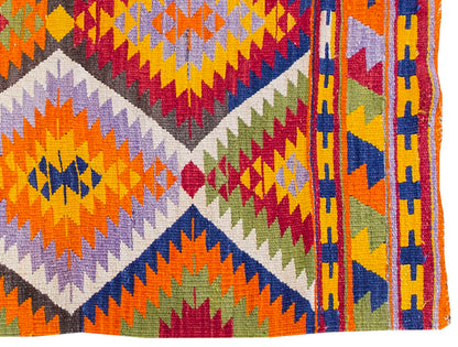 Vintage Kilim Rug,Denizli Eşme Kilim 3'8" x 5" feet 112 x 154 cm
