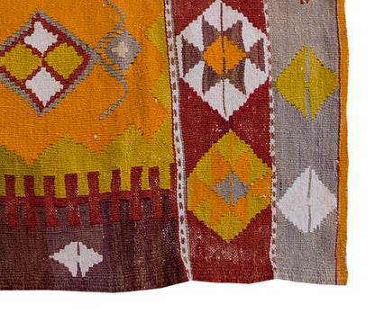 Vintage Kilim Rug,Denizli Kilim 3'8" x 5'1" feet 112 x 156 cm