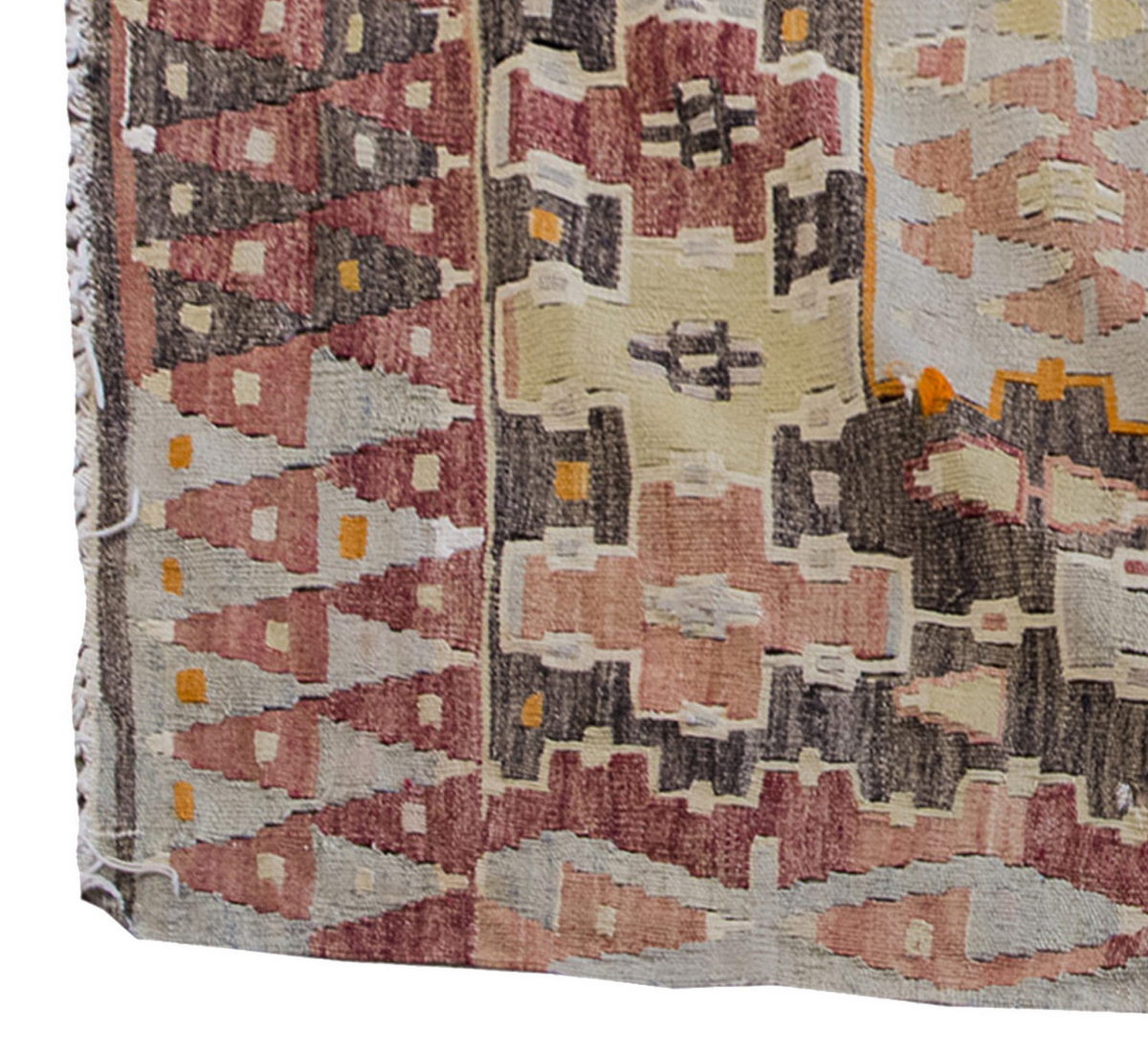 Vintage Kilim Rug,Denizli Eşme Kilim 3'9" x 5" feet 114 x 151 cm