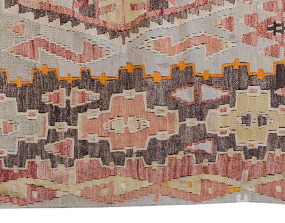 Vintage Kilim Rug,Denizli Eşme Kilim 3'9" x 5" feet 114 x 151 cm