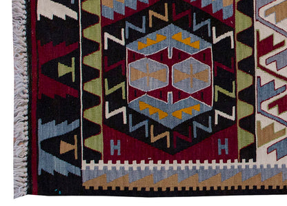 Vintage Kilim Rug,Kırşehir Kilim 3'9" x 5'5" feet 114 x 164 cm