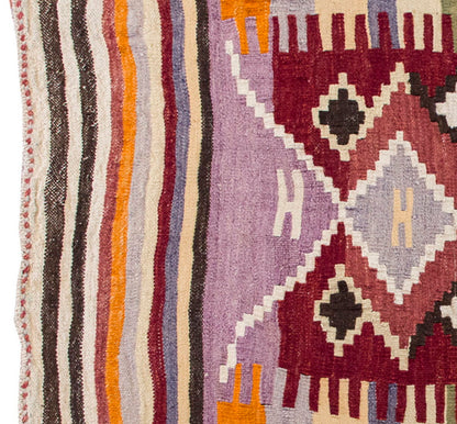 Vintage Kilim Rug,Denizli Kilim 4" x 4'7" feet 117 x 140 cm