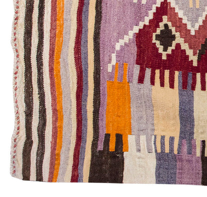Vintage Kilim Rug,Denizli Kilim 4" x 4'7" feet 117 x 140 cm