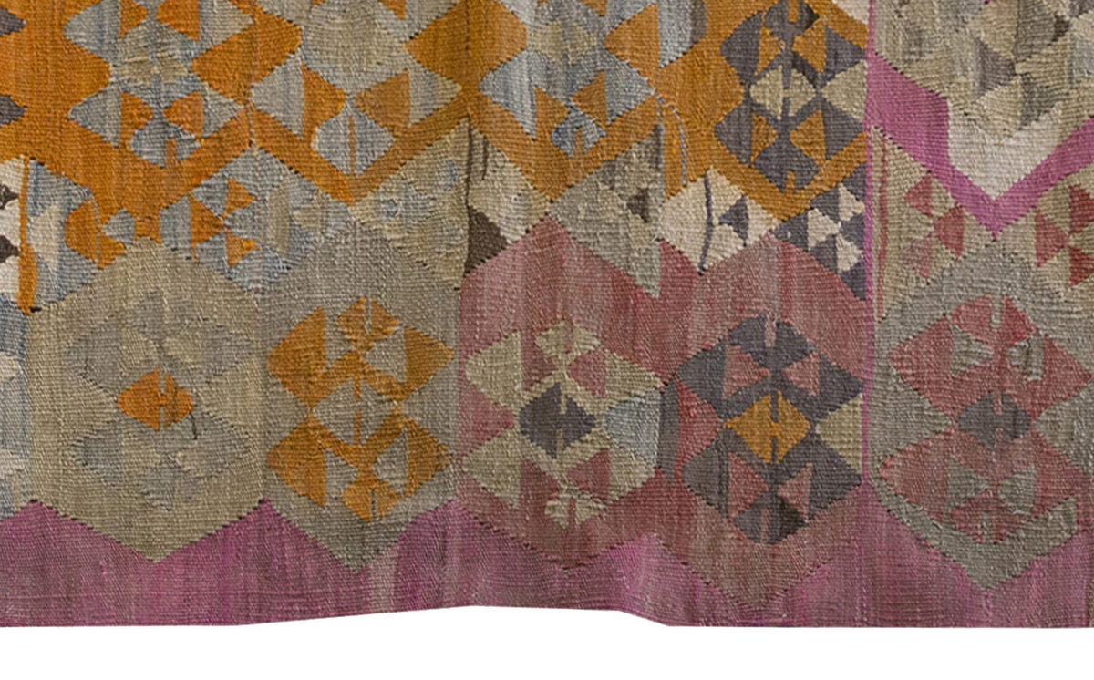 Vintage Kilim Rug,Afyon Kilim 4" x 4'8" feet 122 x 141 cm