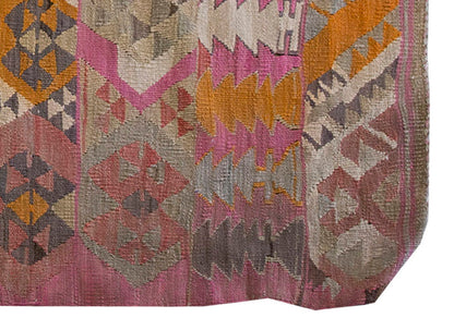 Vintage Kilim Rug,Afyon Kilim 4" x 4'8" feet 122 x 141 cm