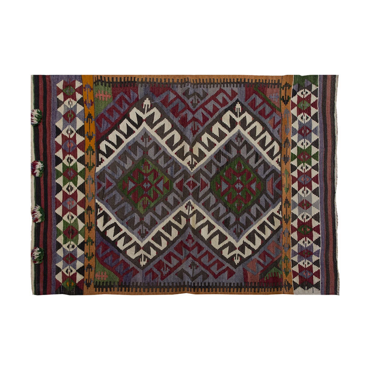 Vintage Kilim Rug,Konya Kilim 4" x 4'9" feet 122 x 145 cm