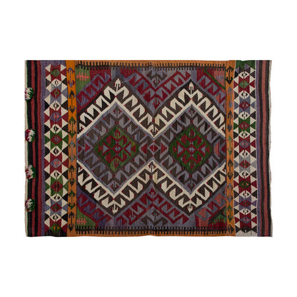 Vintage Kilim Rug,Konya Kilim 4" x 4'9" feet 122 x 145 cm