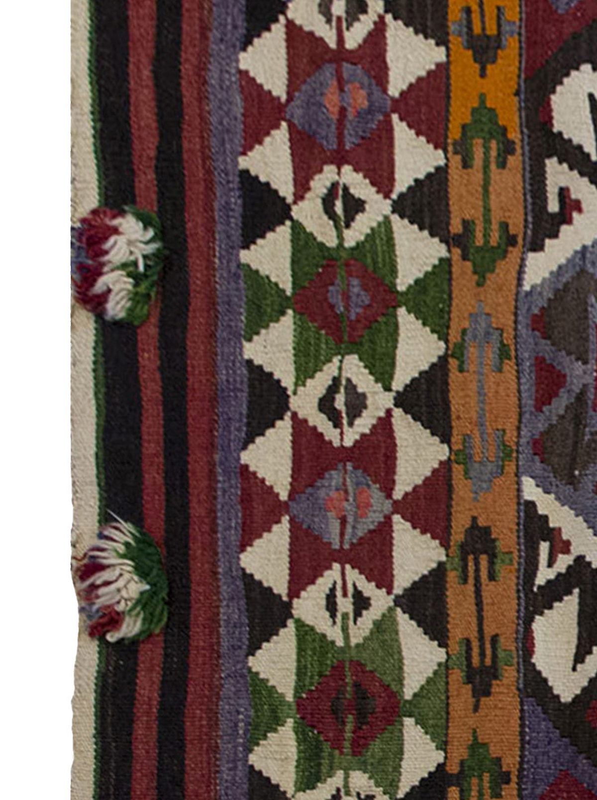 Vintage Kilim Rug,Konya Kilim 4" x 4'9" feet 122 x 145 cm