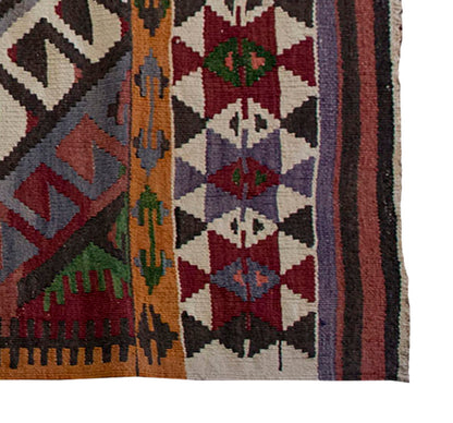 Vintage Kilim Rug,Konya Kilim 4" x 4'9" feet 122 x 145 cm