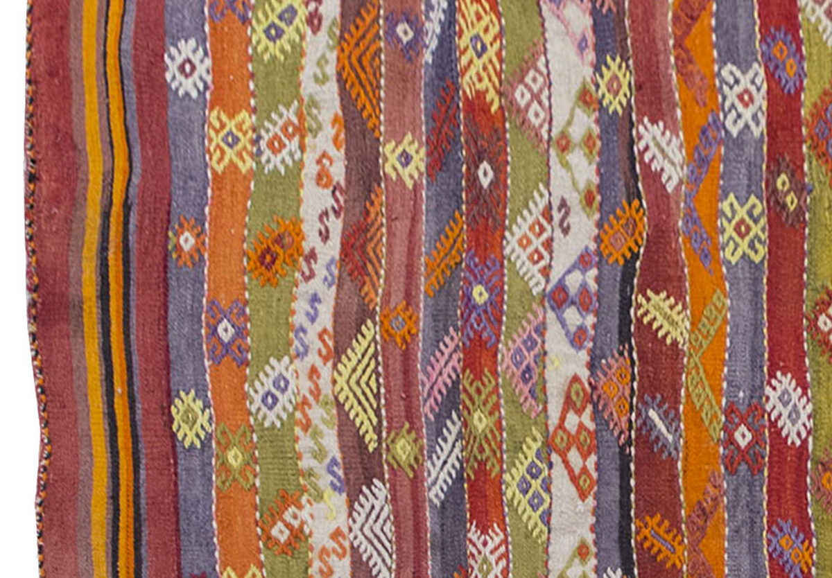 Vintage Kilim Rug,Konya Kilim 4" x 5'9" feet 116 x 175 cm