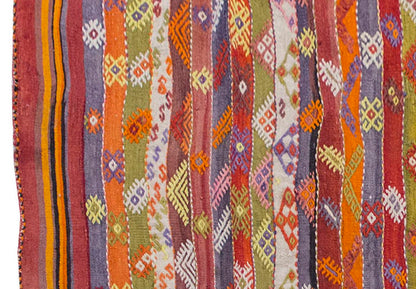 Vintage Kilim Rug,Konya Kilim 4" x 5'9" feet 116 x 175 cm