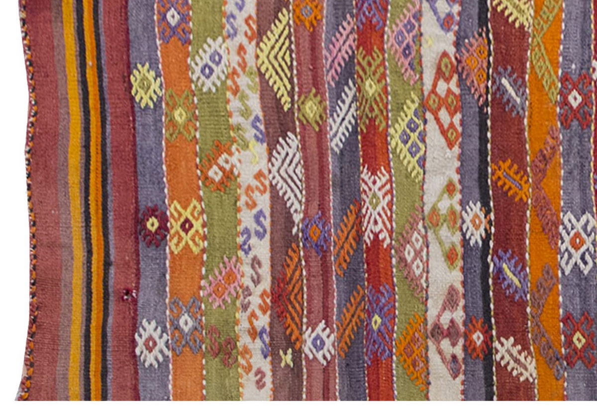 Vintage Kilim Rug,Konya Kilim 4" x 5'9" feet 116 x 175 cm