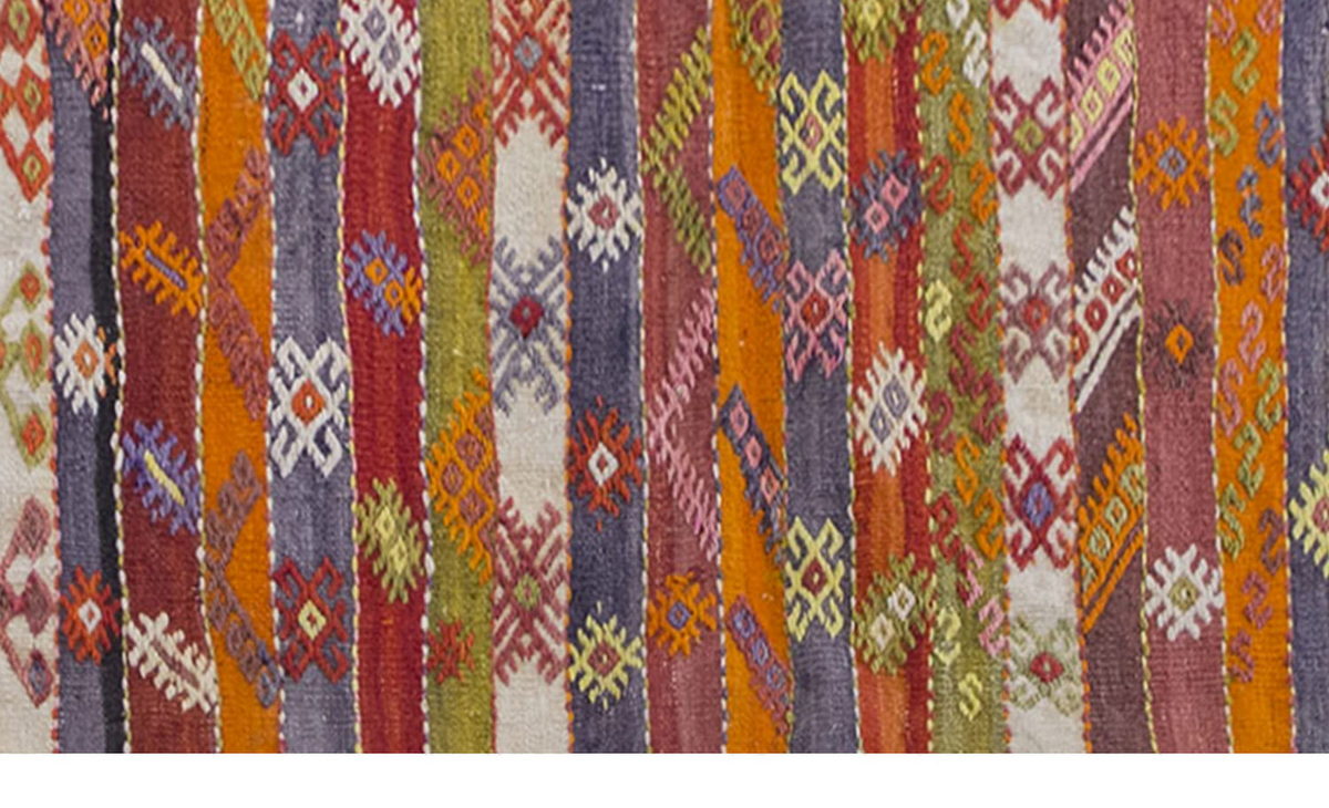 Vintage Kilim Rug,Konya Kilim 4" x 5'9" feet 116 x 175 cm