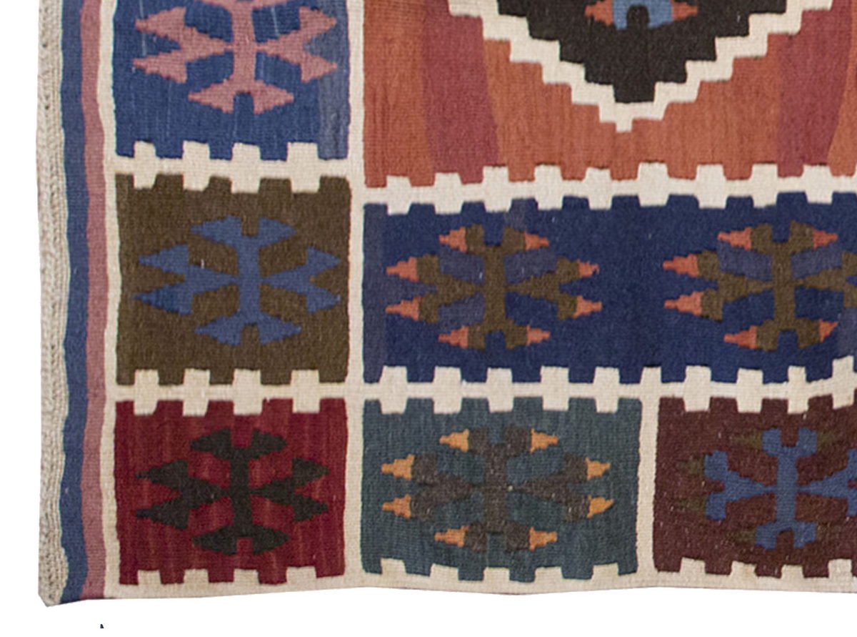 Vintage Kilim Rug,Konya Kilim 4" x 6" feet 121 x 181 cm