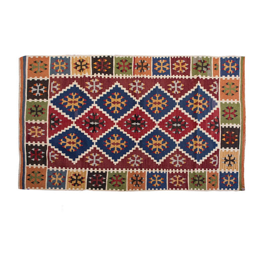 Vintage Kilim Rug,Ereğli Kilim 4" x 6'2" feet 117 x 188 cm