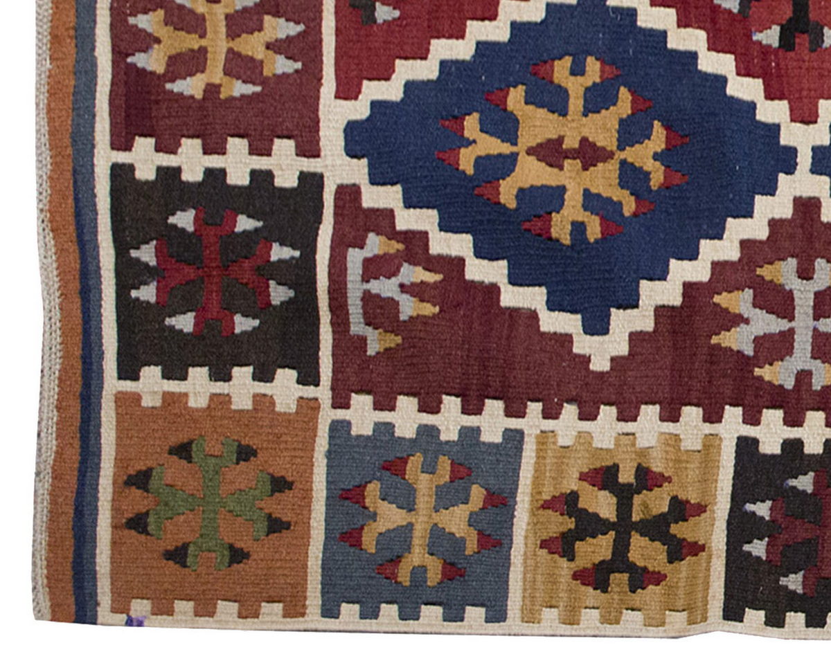 Vintage Kilim Rug,Ereğli Kilim 4" x 6'2" feet 117 x 188 cm