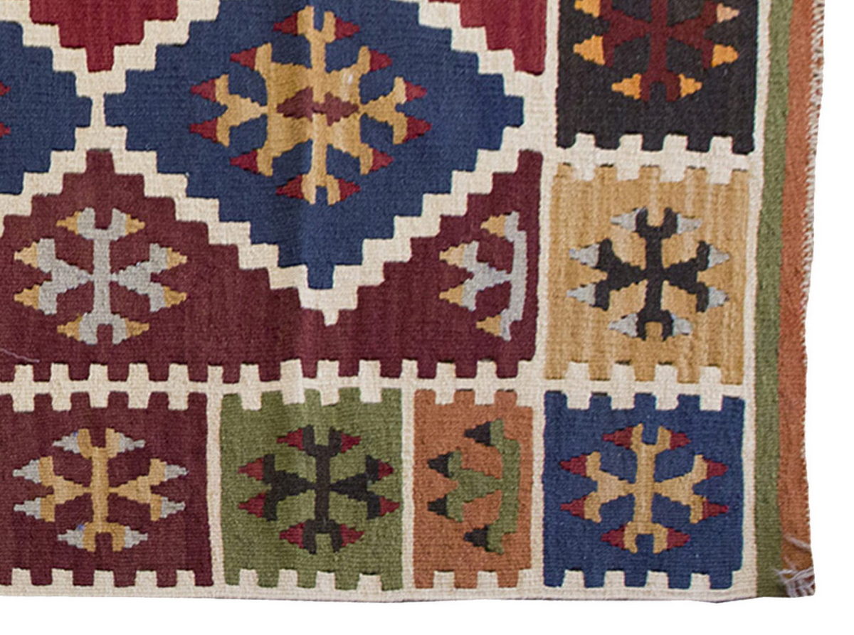 Vintage Kilim Rug,Ereğli Kilim 4" x 6'2" feet 117 x 188 cm