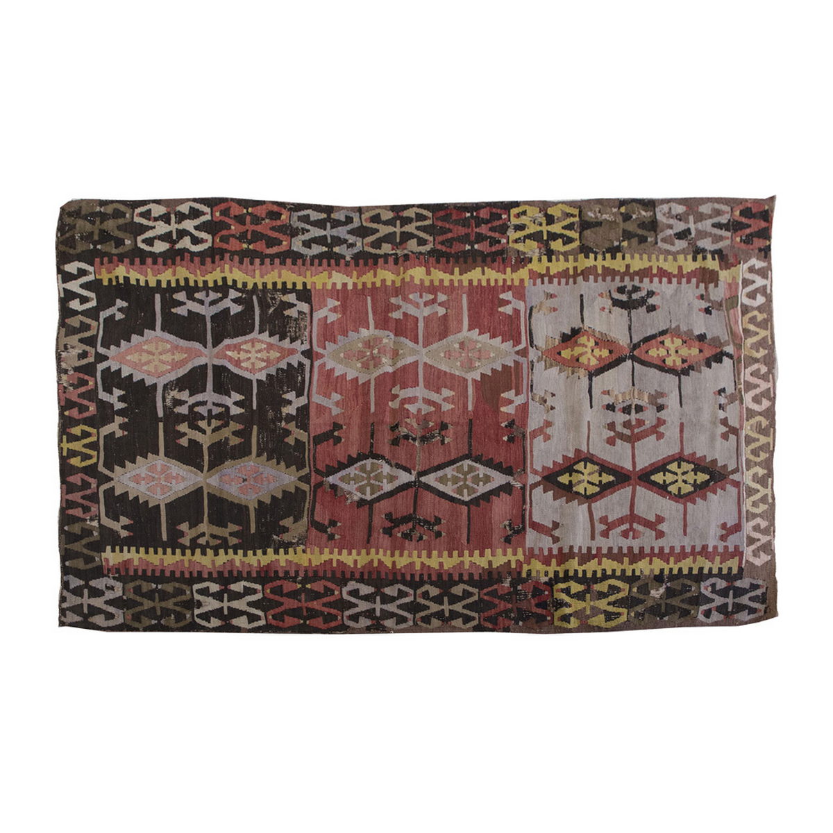 Vintage Kilim Rug,Kırşehir Kilim 4'1" x 5'8" feet 125 x 173 cm