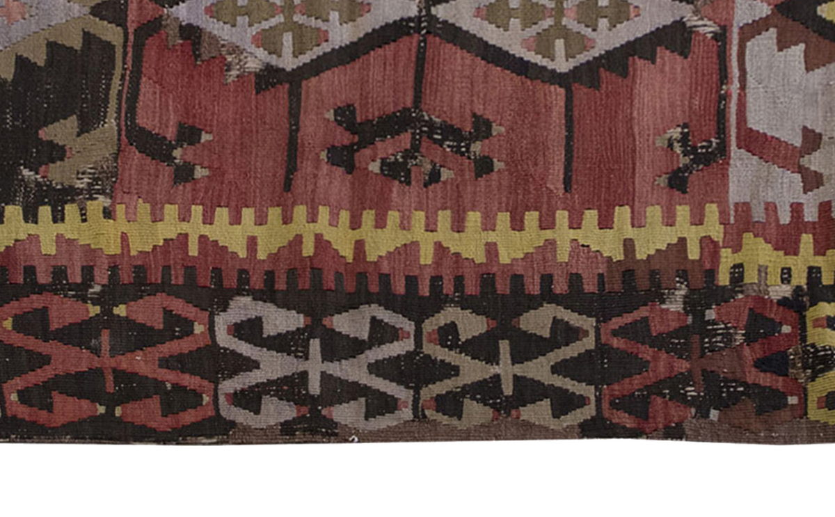 Vintage Kilim Rug,Kırşehir Kilim 4'1" x 5'8" feet 125 x 173 cm