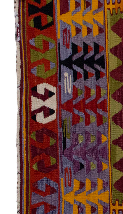 Vintage Kilim Rug,Denizli Eşme Kilim 3'4" x 5'3" feet 102 x 160 cm