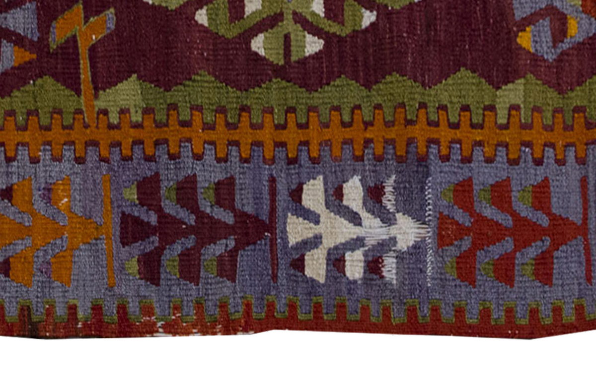 Vintage Kilim Rug,Denizli Eşme Kilim 3'4" x 5'3" feet 102 x 160 cm