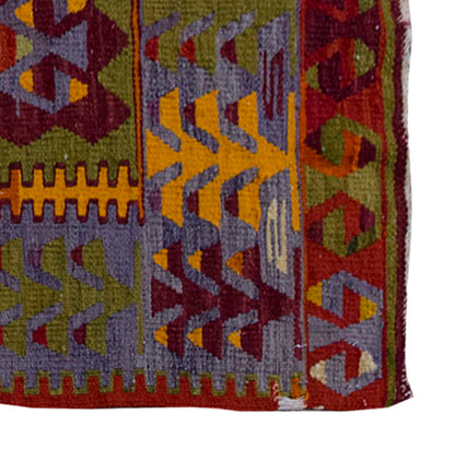 Vintage Kilim Rug,Denizli Eşme Kilim 3'4" x 5'3" feet 102 x 160 cm