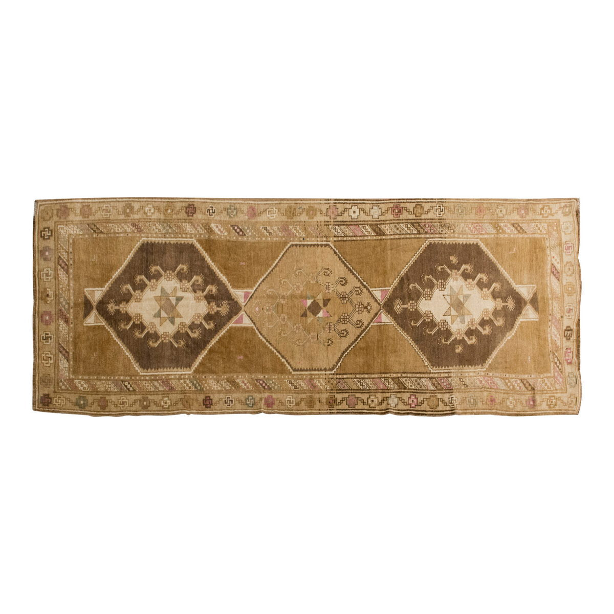 Vintage Large Rug, Oushak Area Rug, 4'10" x 12'4 feet 148 x 375 cm