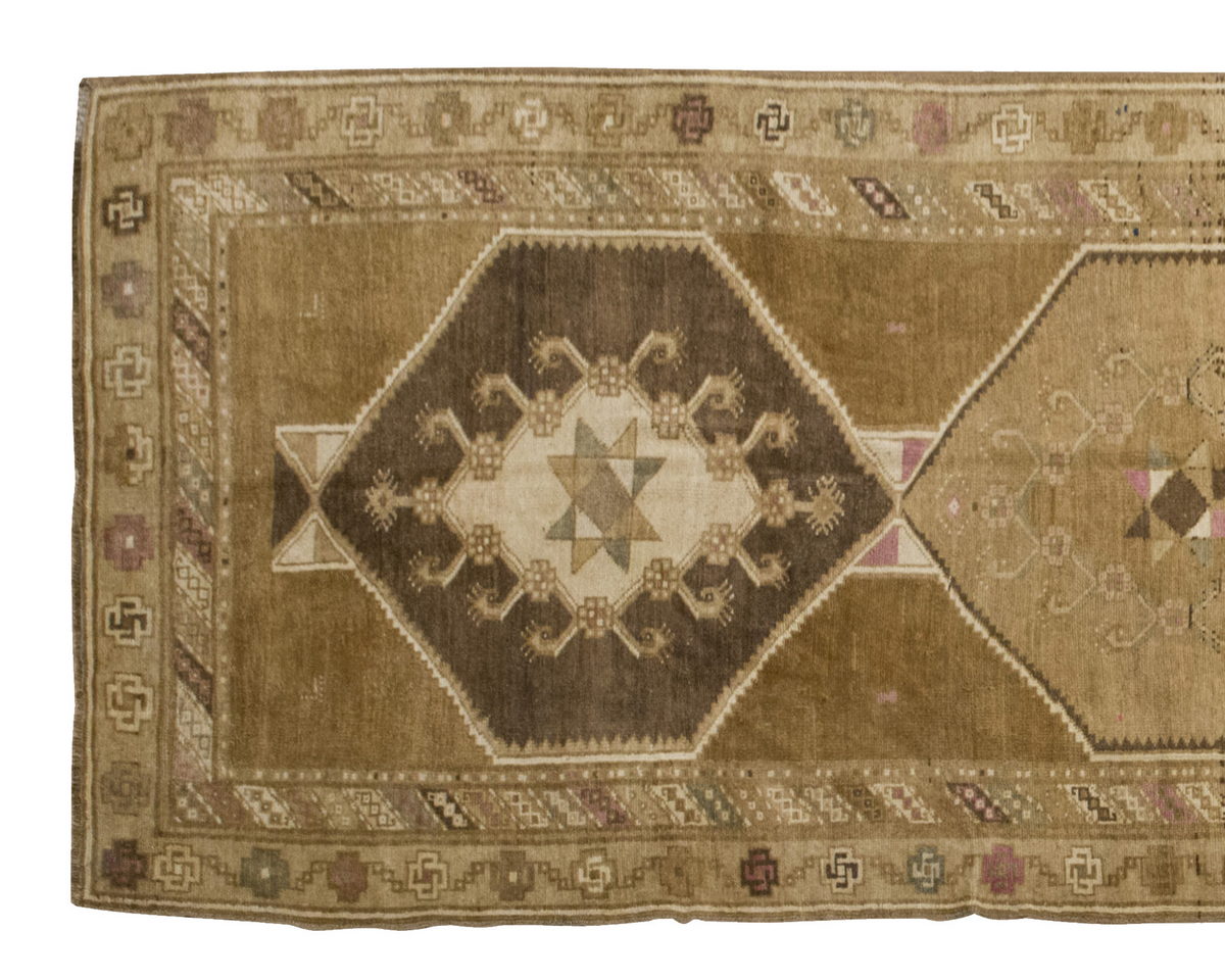 Vintage Large Rug, Oushak Area Rug, 4'10" x 12'4 feet 148 x 375 cm