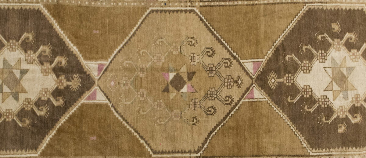 Vintage Large Rug, Oushak Area Rug, 4'10" x 12'4 feet 148 x 375 cm