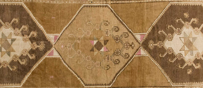 Vintage Large Rug, Oushak Area Rug, 4'10" x 12'4 feet 148 x 375 cm