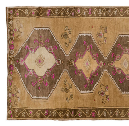 Vintage Large Rug, Oushak Area Rug, 4'11" x 11'10" feet 150 x 360 cm