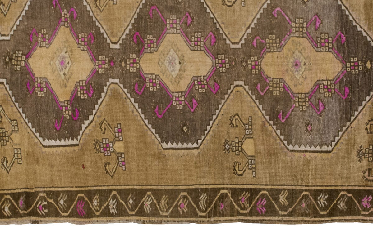 Vintage Large Rug, Oushak Area Rug, 4'11" x 11'10" feet 150 x 360 cm