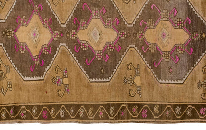 Vintage Large Rug, Oushak Area Rug, 4'11" x 11'10" feet 150 x 360 cm