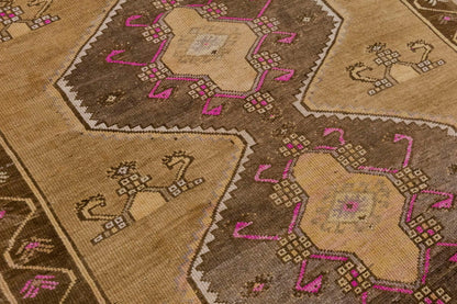 Vintage Large Rug, Oushak Area Rug, 4'11" x 11'10" feet 150 x 360 cm