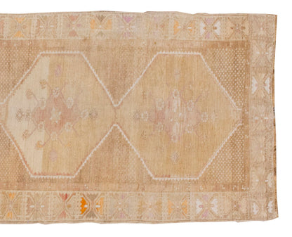 Vintage Large Rug, Oushak Area Rug, 4'5" x 12'10 feet 135 x 390 cm