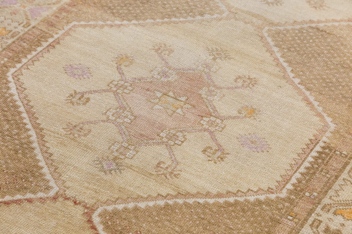 Vintage Large Rug, Oushak Area Rug, 4'5" x 12'10 feet 135 x 390 cm