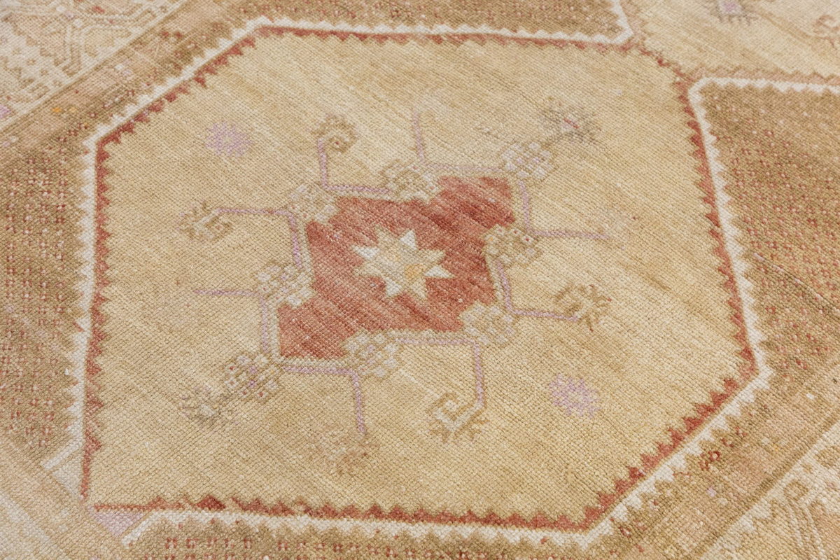 Vintage Large Rug, Oushak Area Rug, 4'5" x 12'10 feet 135 x 390 cm