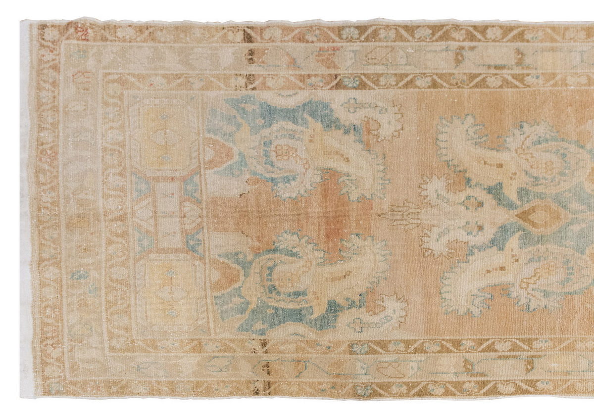 Vintage Large Rug, Oushak Area Rug, 4'7" x 11'3" feet 140 x 342 cm