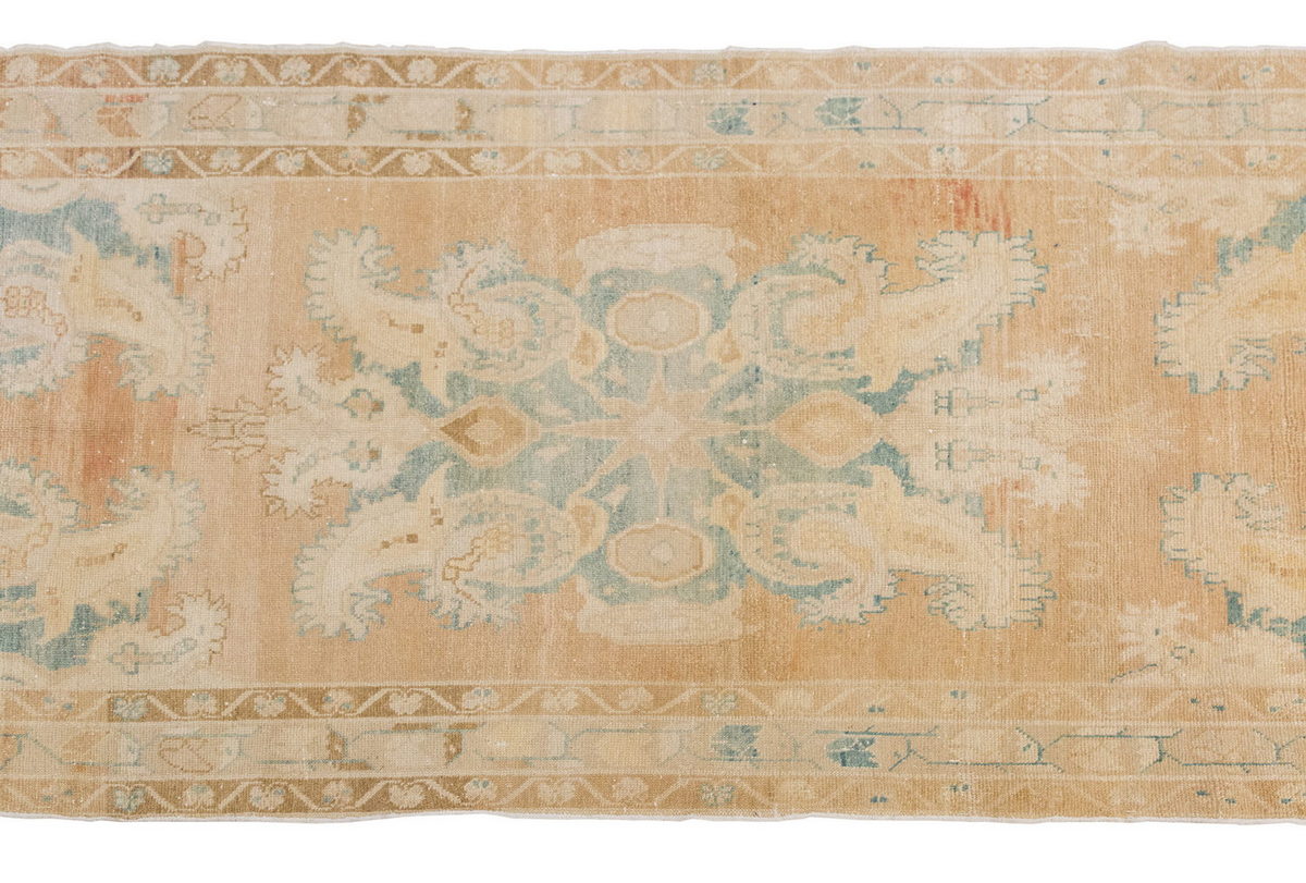 Vintage Large Rug, Oushak Area Rug, 4'7" x 11'3" feet 140 x 342 cm