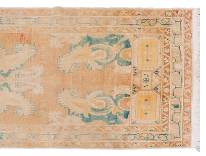 Vintage Large Rug, Oushak Area Rug, 4'7" x 11'3" feet 140 x 342 cm