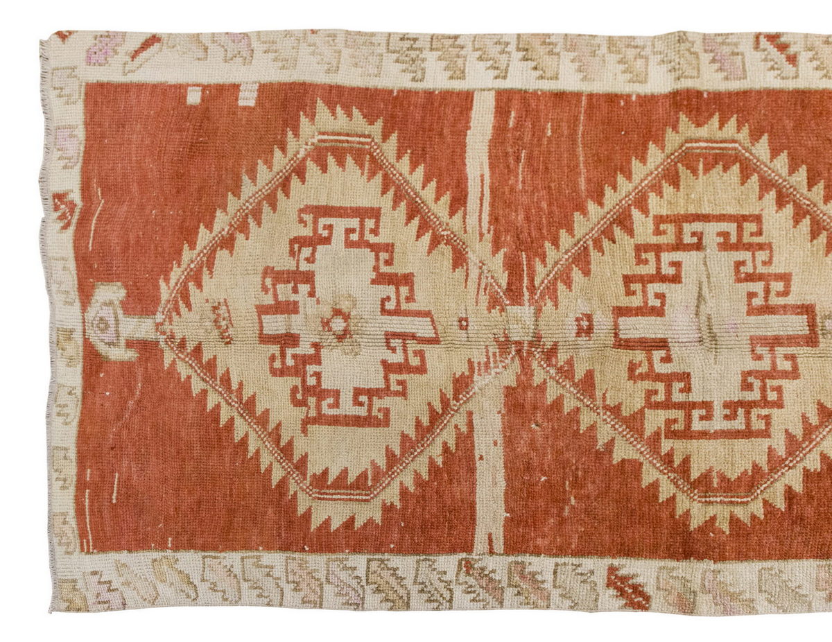 Vintage Large Rug, Oushak Area Rug, 4'9" x 12'6" feet 145 x 380 cm