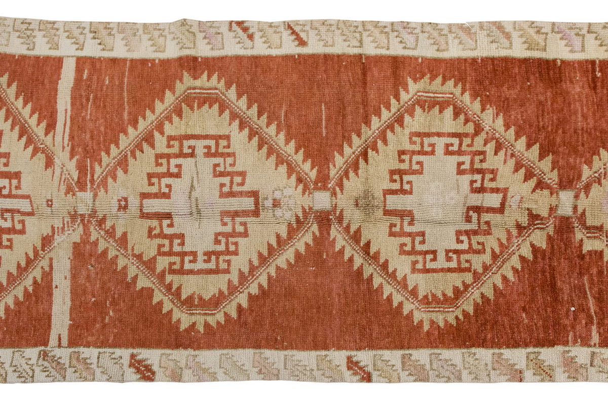 Vintage Large Rug, Oushak Area Rug, 4'9" x 12'6" feet 145 x 380 cm