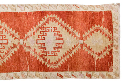 Vintage Large Rug, Oushak Area Rug, 4'9" x 12'6" feet 145 x 380 cm